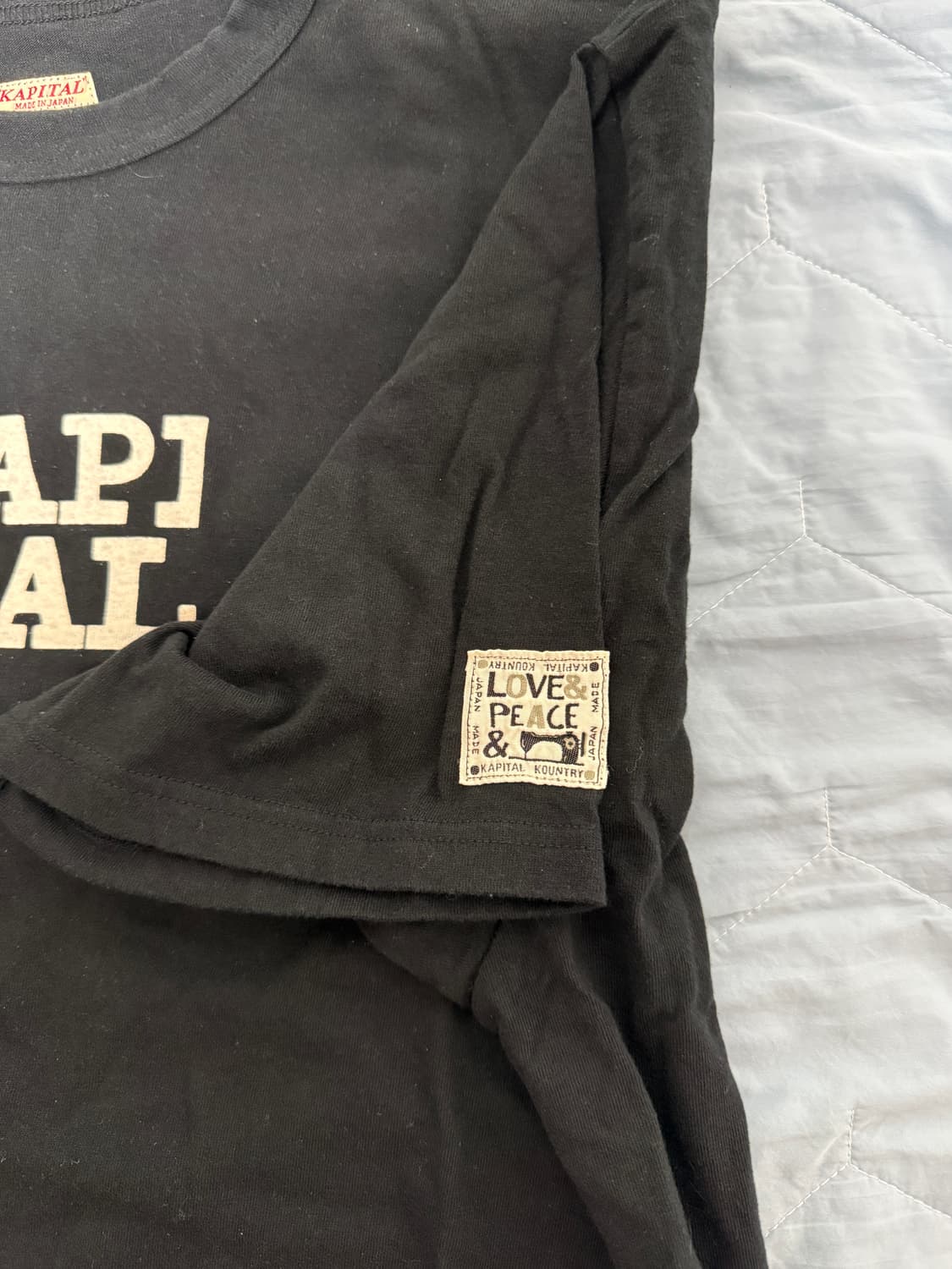 캐피탈 루키 크루넥 로고 티셔츠  블랙 xl 상품이미지3