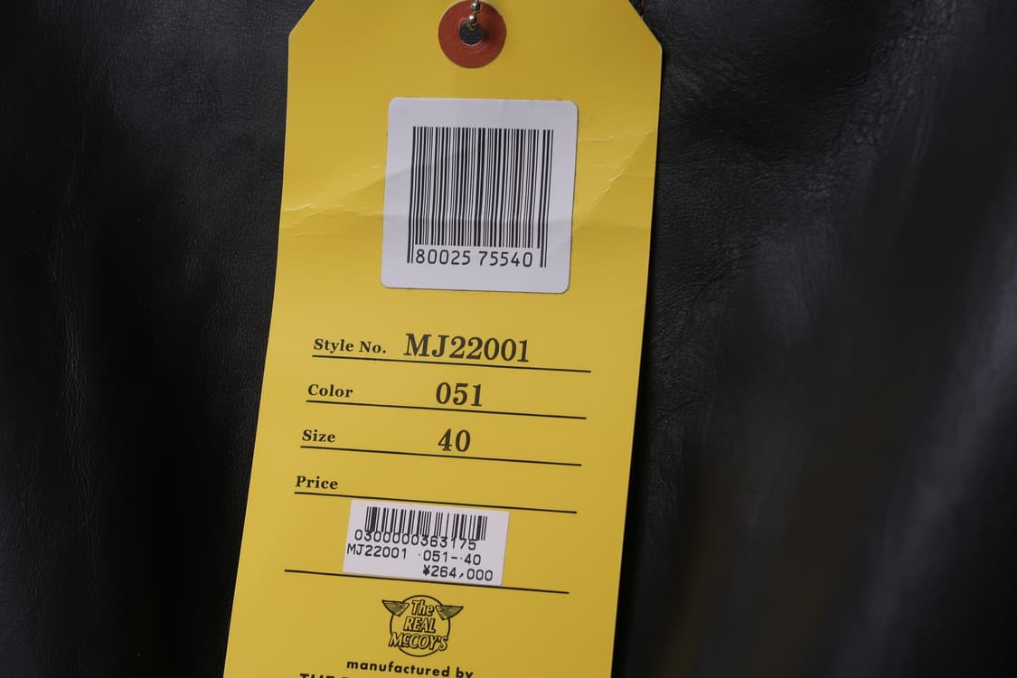 (40size/새제품)리얼맥코이 A2 MJ22001 REAL McCOY 상품이미지5