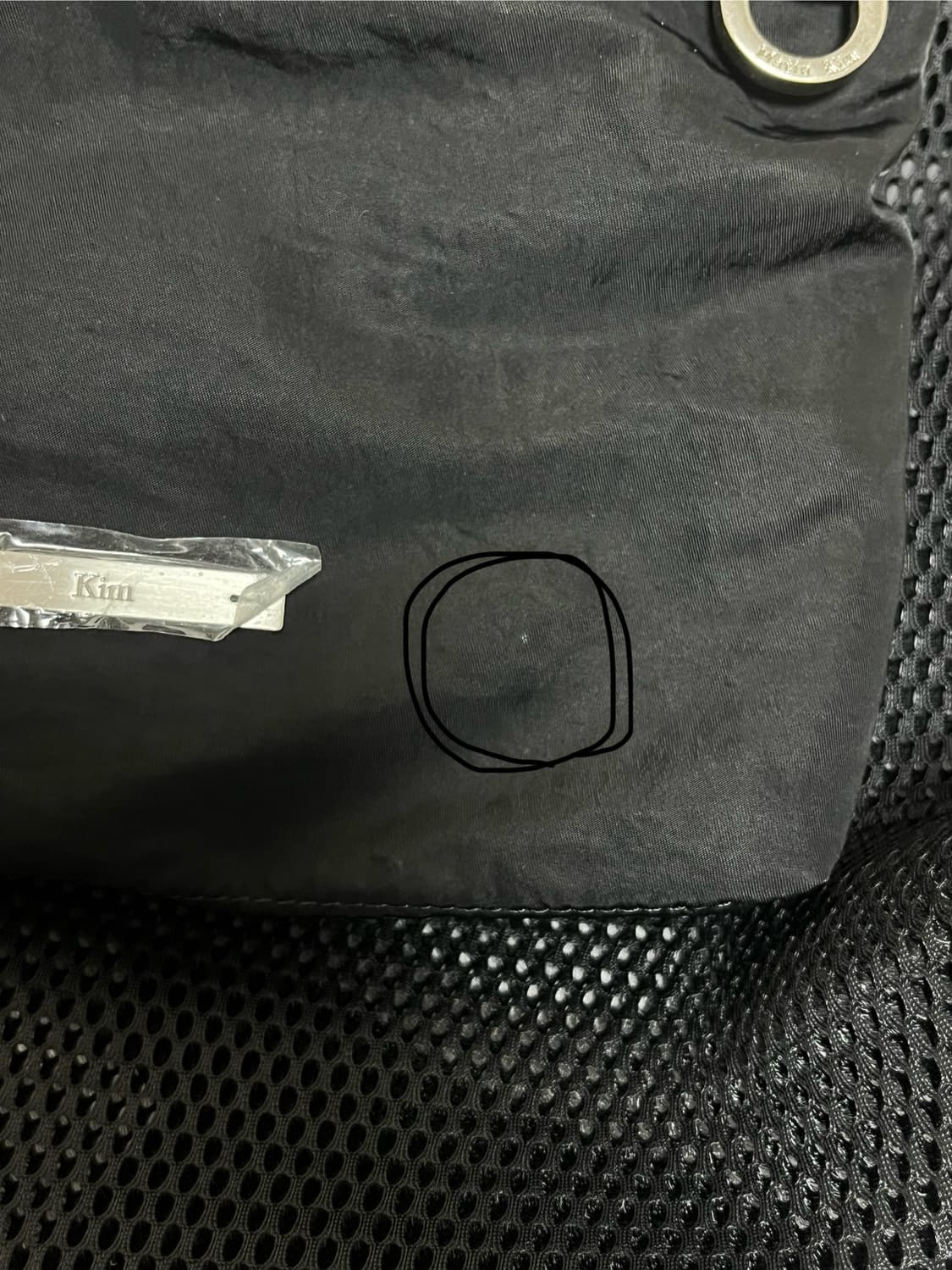 거의새상품) 마뗑킴 카고메쉬백팩 블랙 cargo mesh backpack 상품이미지4