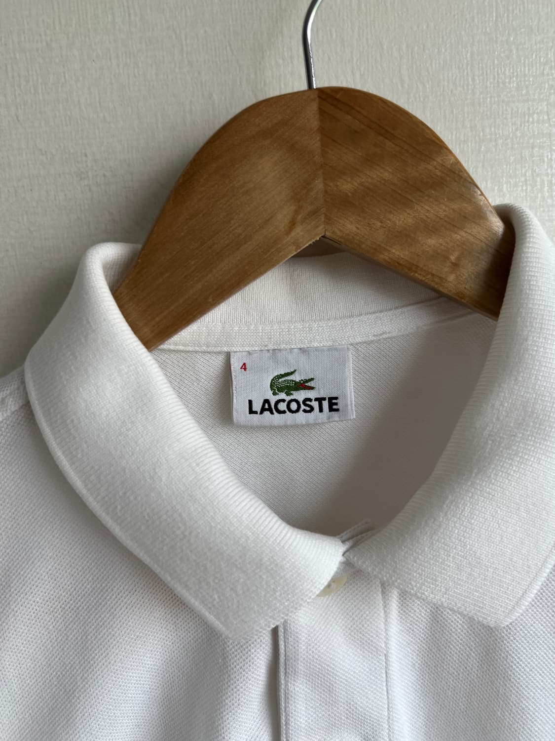 라코스테 여성 화이트 반팔 카라티 상품이미지3