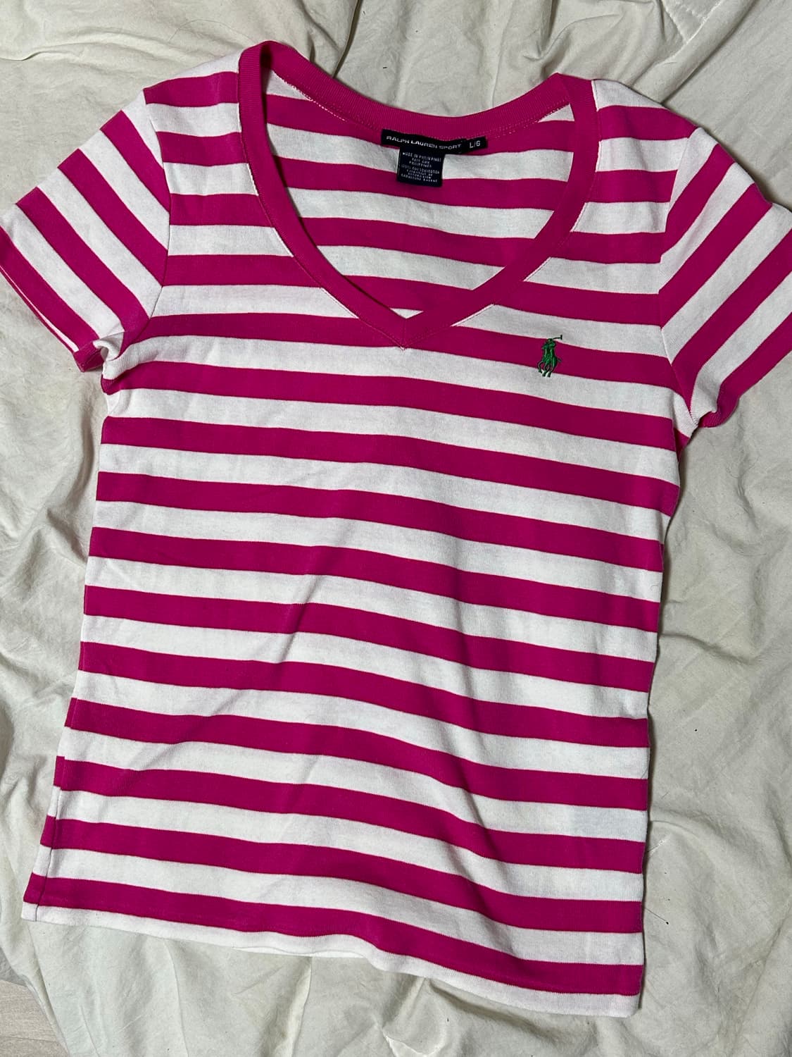 폴로 스트라이프 브이넥 반팔티 상품이미지3