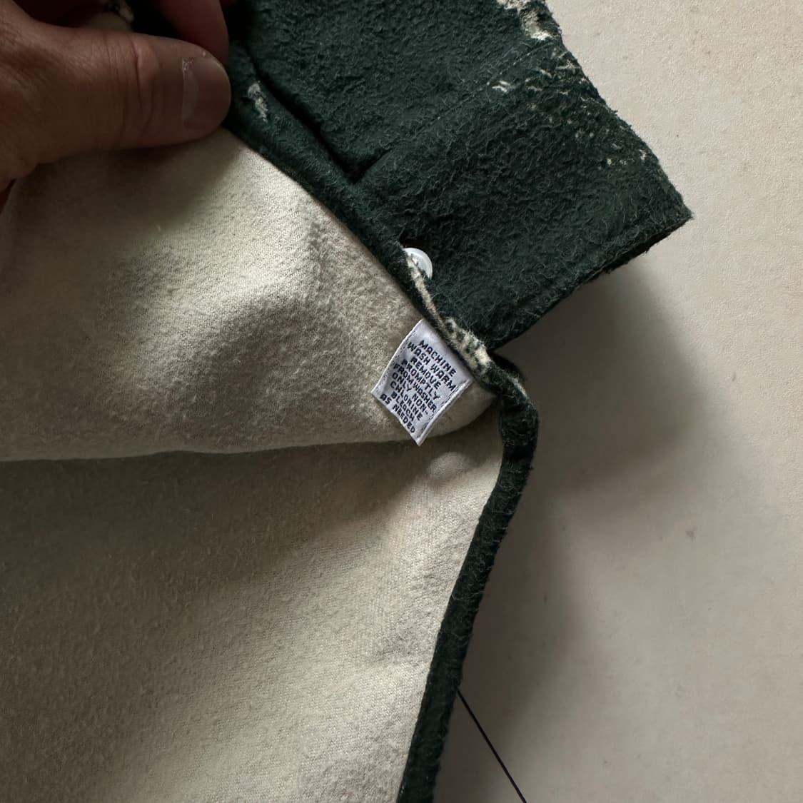 90s 폴로 랄프로렌 스키 패턴 기모 플란넬 셔츠 (L) 미국 생산 상품이미지7