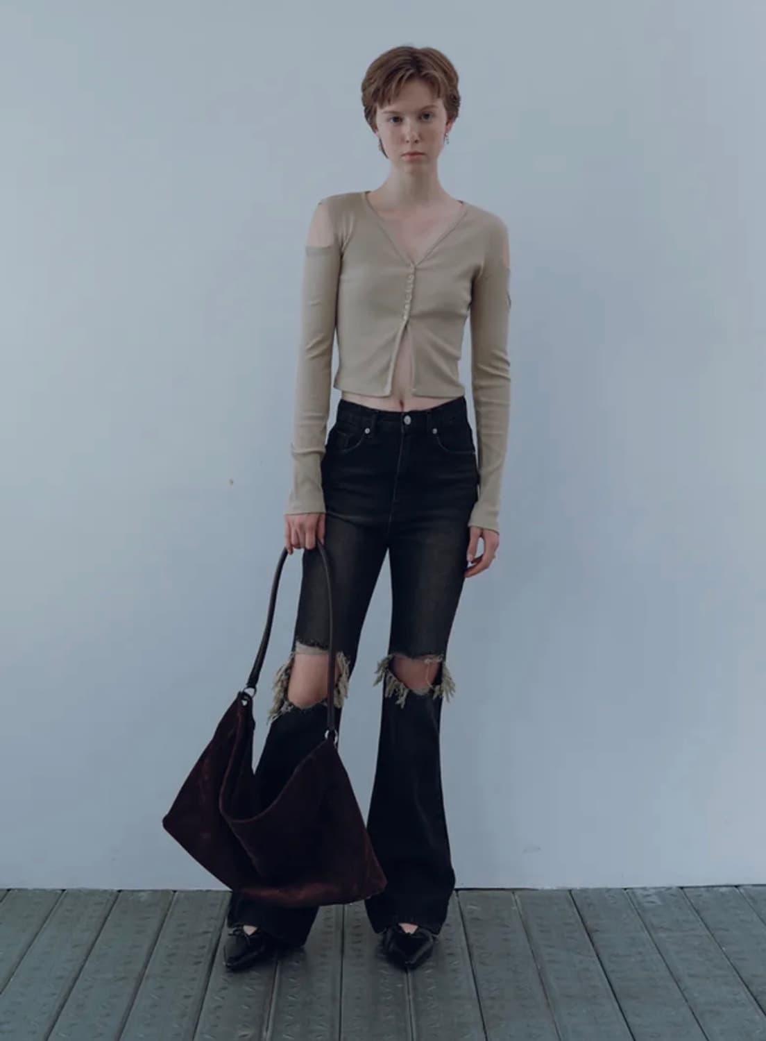 다이닛 deinet SCRATCH DAMAGE BOOTS-CUT 데님 상품이미지3