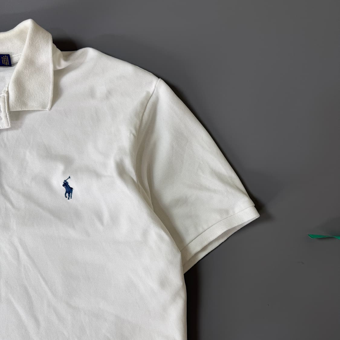 폴로랄프로렌 화이트 네이비포니 반팔 카라티 XL 상품이미지3