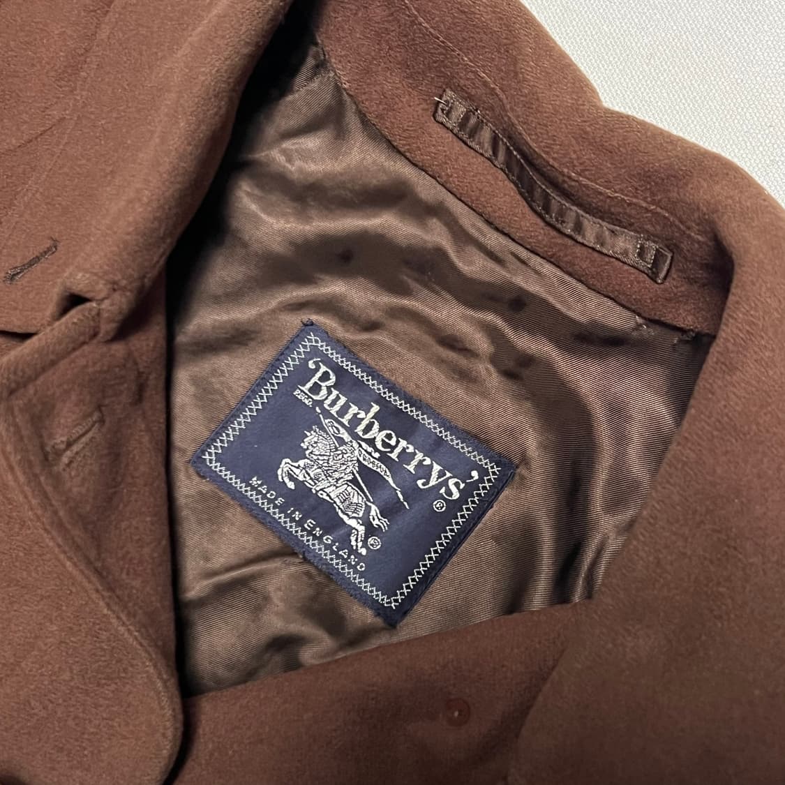 M 버버리 브라운 울 코트 상품이미지4