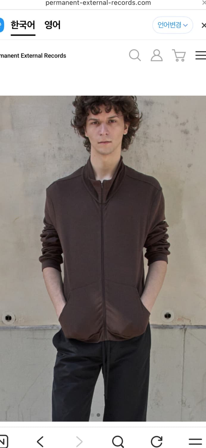 mudule neck zip (brown) 1 사이즈 상품이미지1