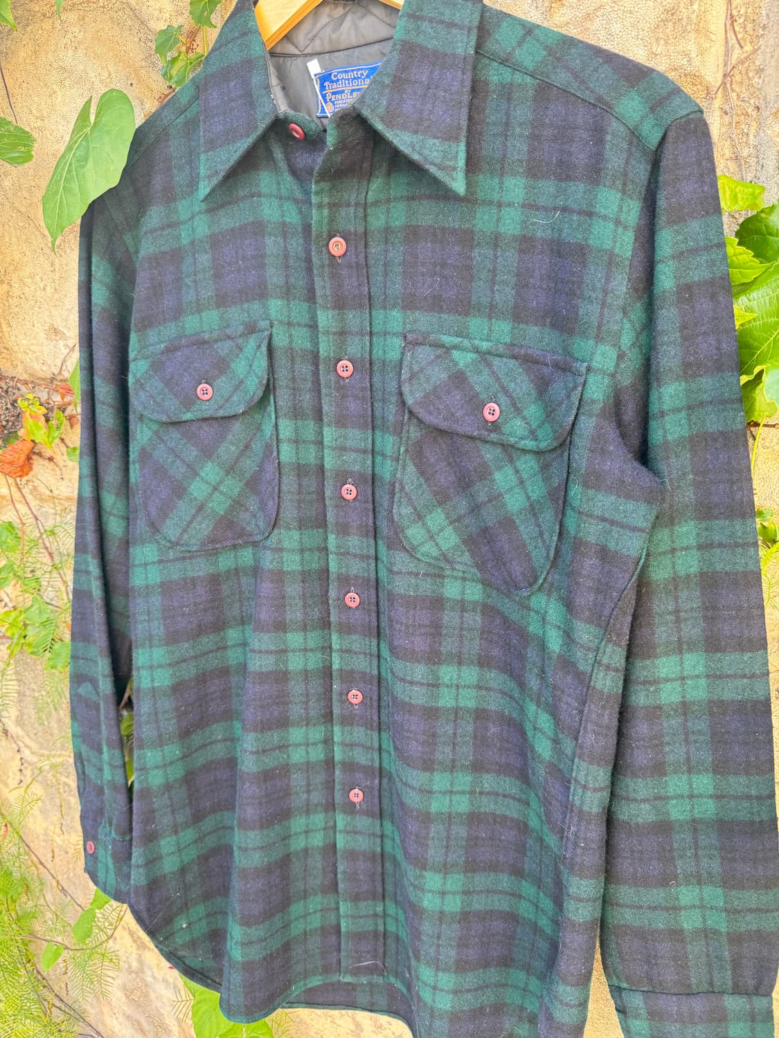 80s pendleton 펜들턴 울 타탄 체크 플란넬 셔츠 상품이미지3