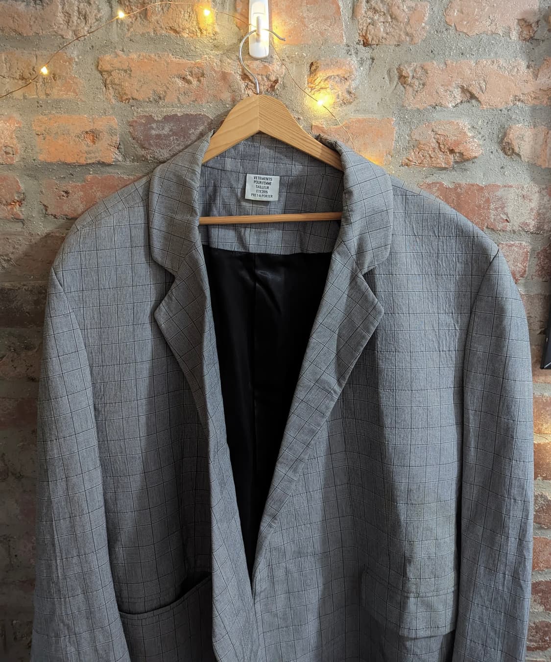 베트멍 15ss Prins de Galles 체크 코트 XS 상품이미지4