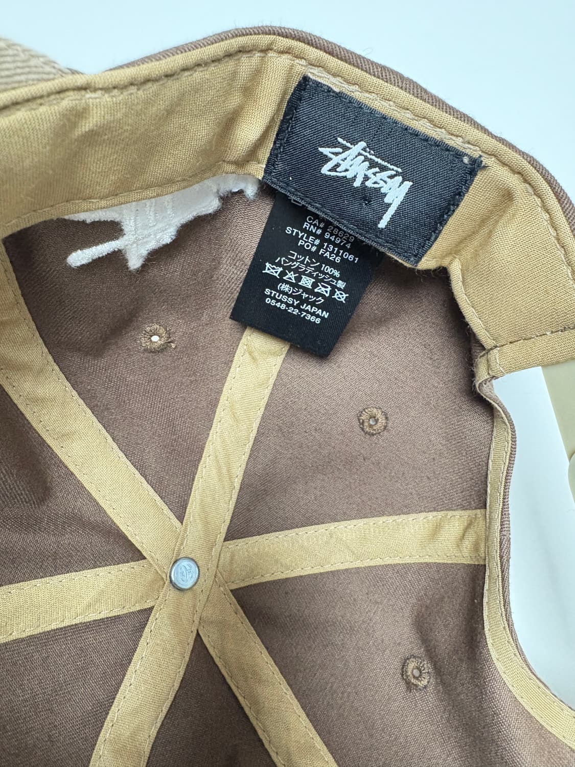 스투시 셔닐s 볼캡 베이지 상품이미지3