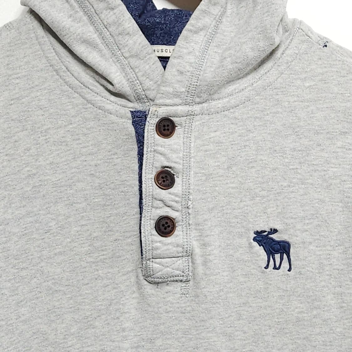 남녀공용S)abercrombie 아베크롬비 헨리넥 후드 티셔츠 Y2K 상품이미지2