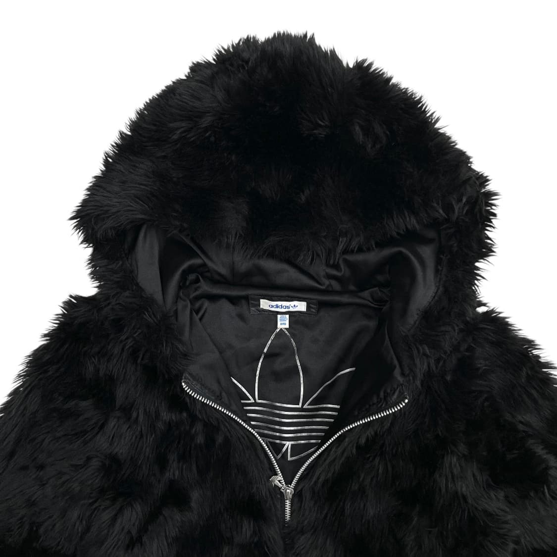 아디다스 블랙 퍼 후드자켓 90 상품이미지5