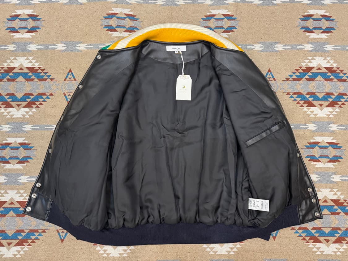 [L] 사스콰치패블릭스 신세틱 레더 스타디움 자켓 상품이미지3