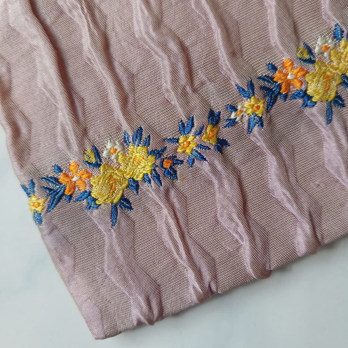 입생로랑 실크 핑크 플로럴 자카드 넥타이 10.1cm A등급 A19802 상품이미지4