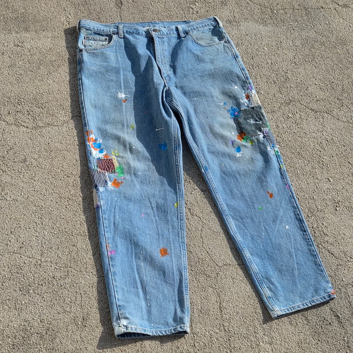 S.O/핸드페인팅, 패치워크 커스텀팬츠 상품이미지1