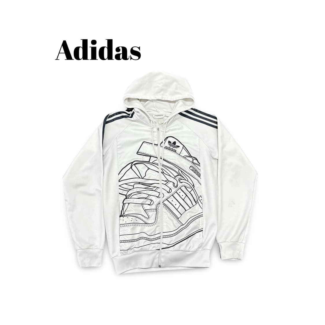 (95)아디다스화이트후드져지 상품이미지1