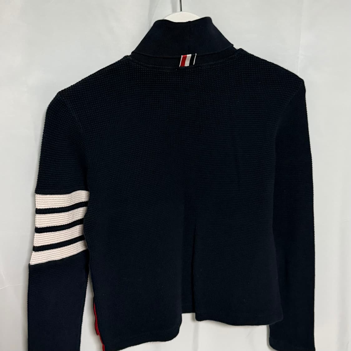 [S+급/36] 톰브라운 터틀넥 목폴라 여성 니트 네이비 상품이미지6