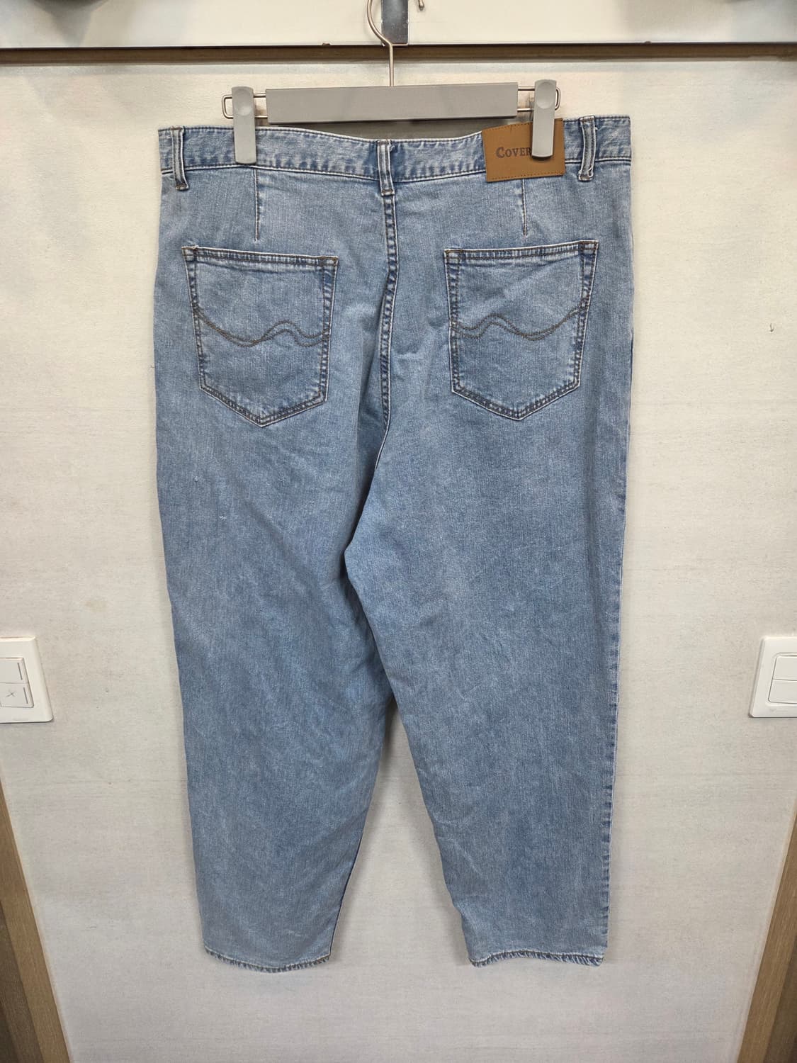 커버낫 핀턱 와이드 연청 데님팬츠 xl 대략 35 36 상품이미지2