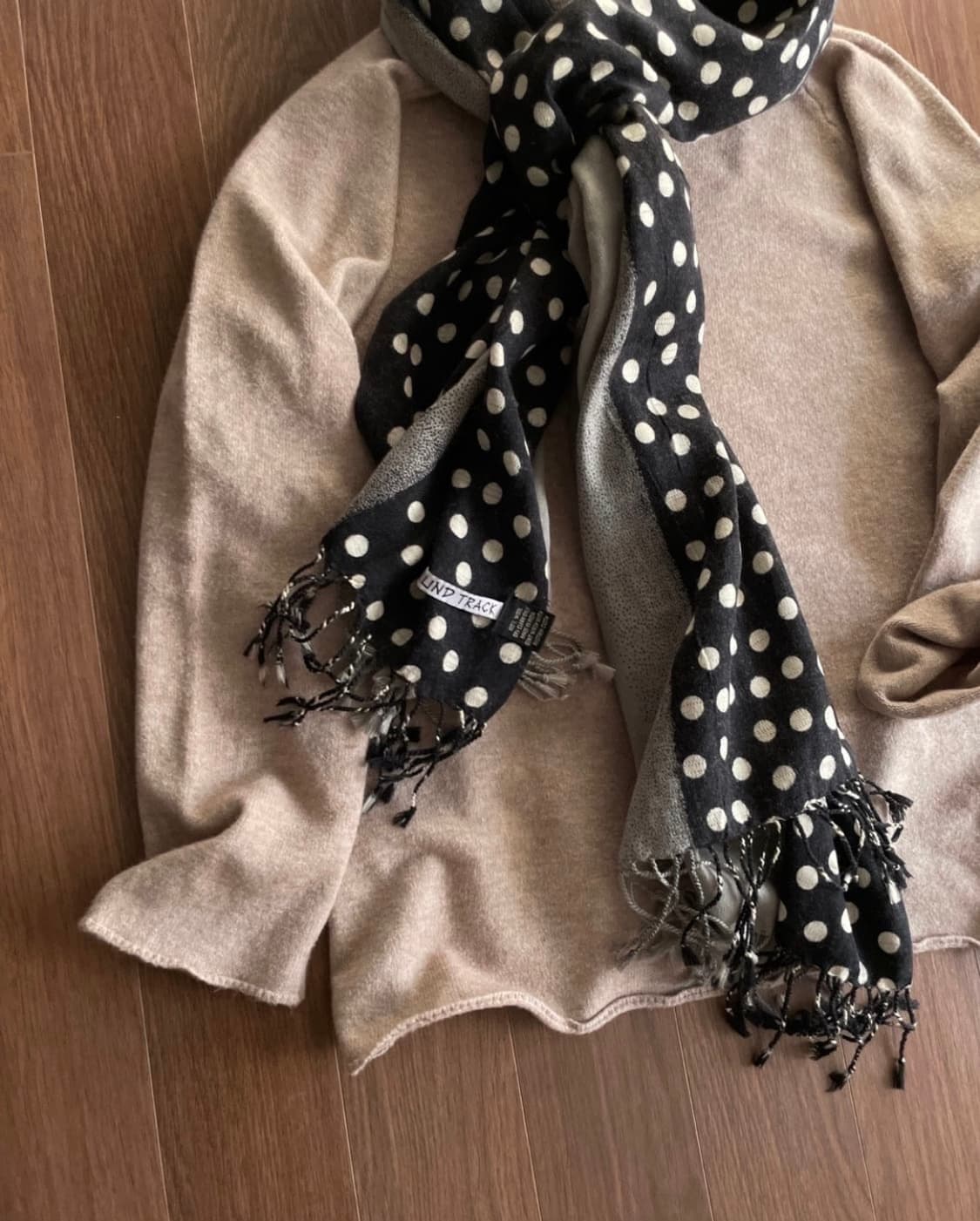 sound track 빈티지 도트 머플러 상품이미지2