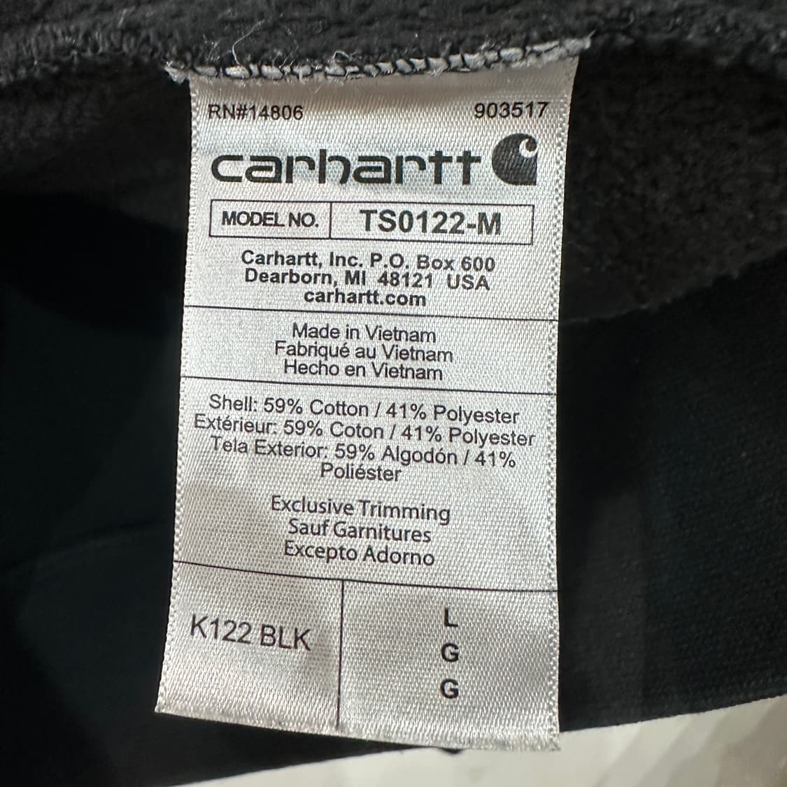 칼하트 기모 후드집업 105 상품이미지4