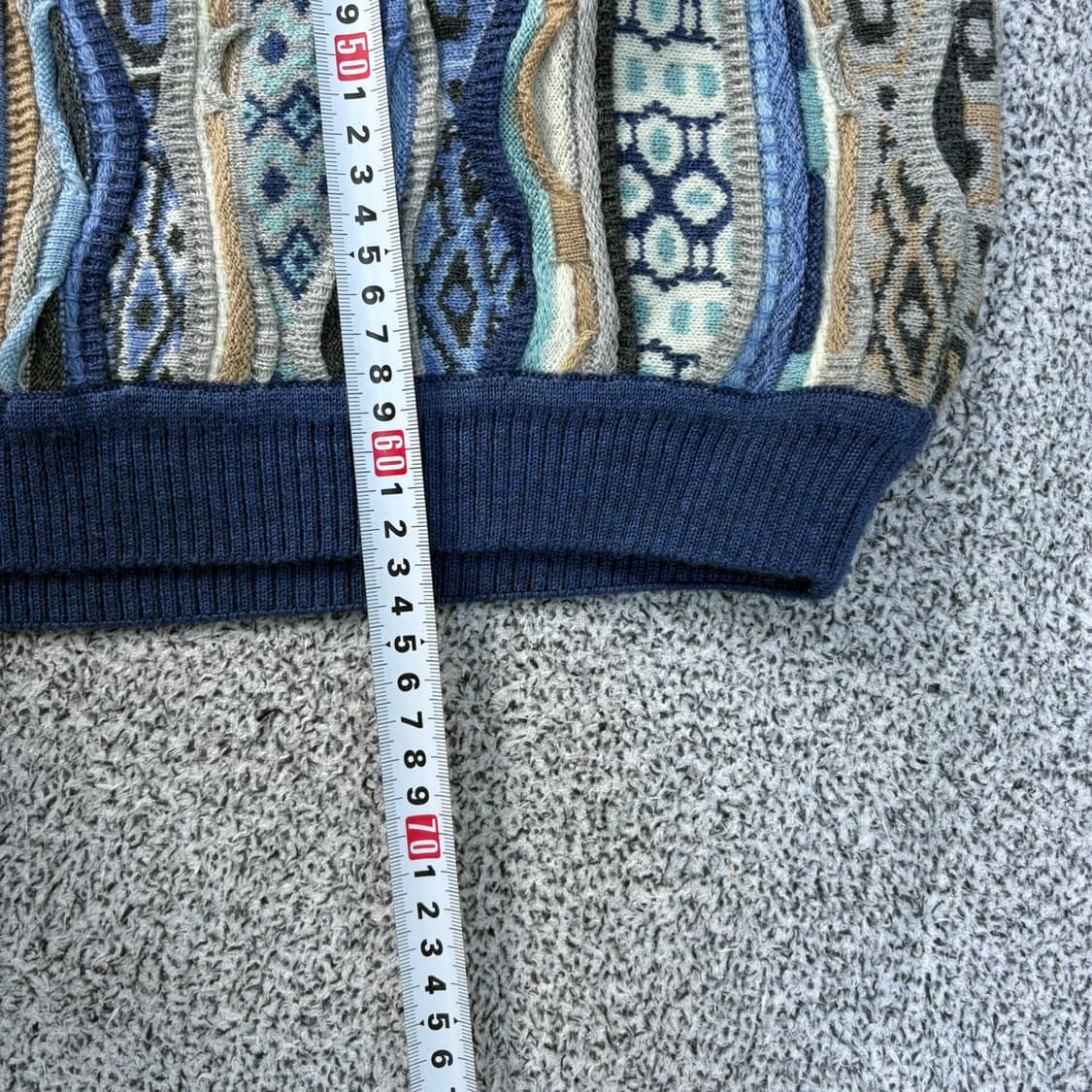 S 게쿠 남성 빈티지 기하학패턴 니트 0402J 상품이미지6