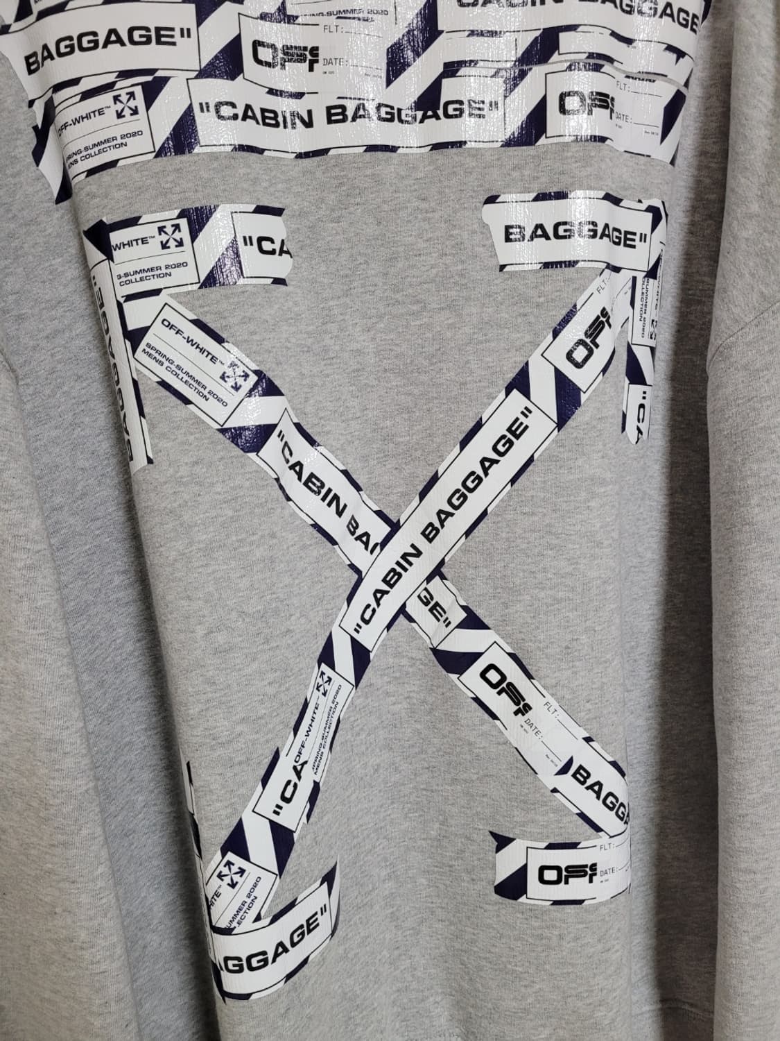 오프화이트 그레이 에어포트 애로우 맨투맨 XL 상품이미지3