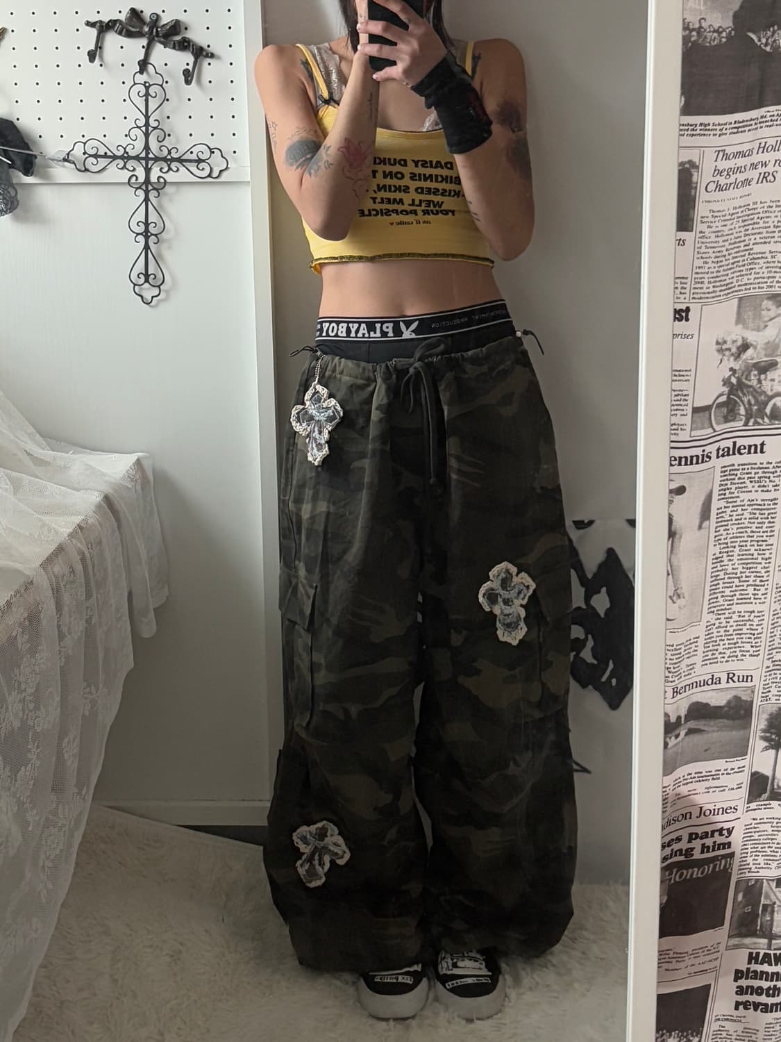 hurtmade military camo cross loose fit p 상품이미지5