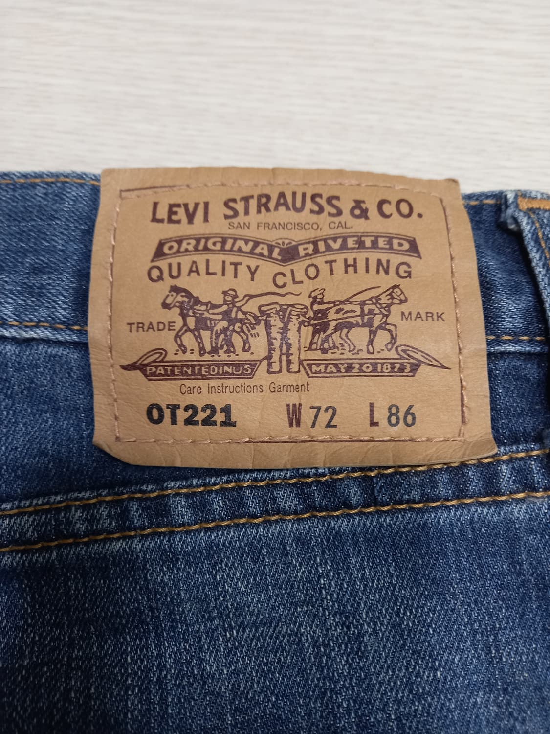 27-28 리바이스OT221 오렌지탭 워싱 스판 세미와이드진 27-605 상품이미지5