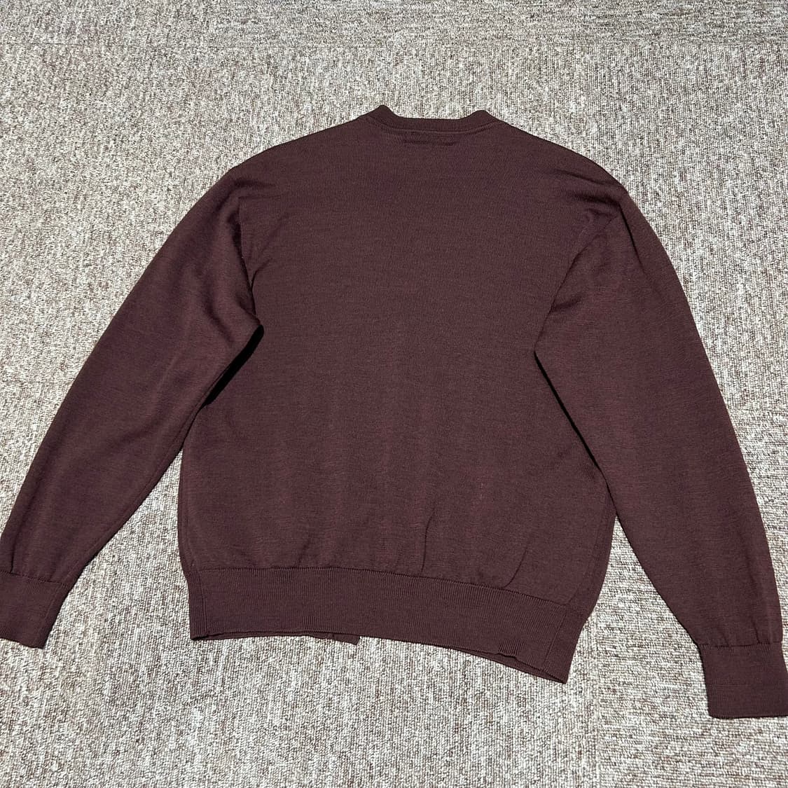 S) YSL 생로랑 입생로랑 버건디 가디건 상품이미지6