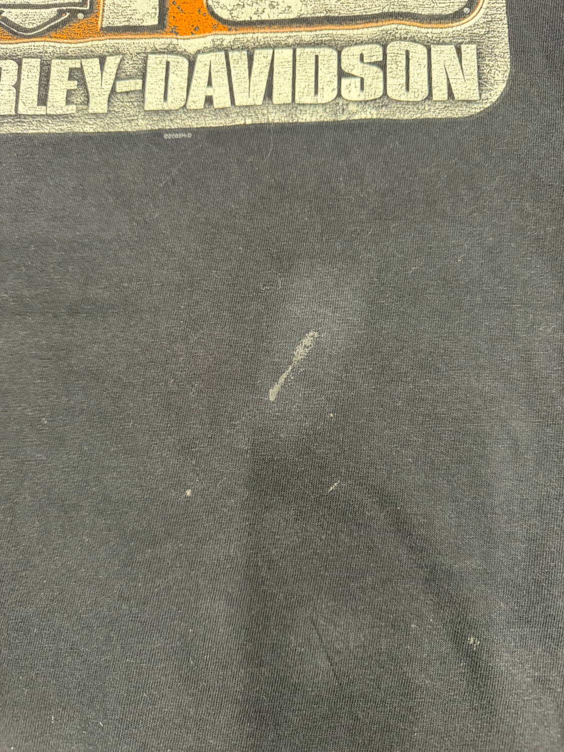 M) 할리데이비슨 빈티지 블랙 프린팅 반팔 티셔츠 상품이미지3