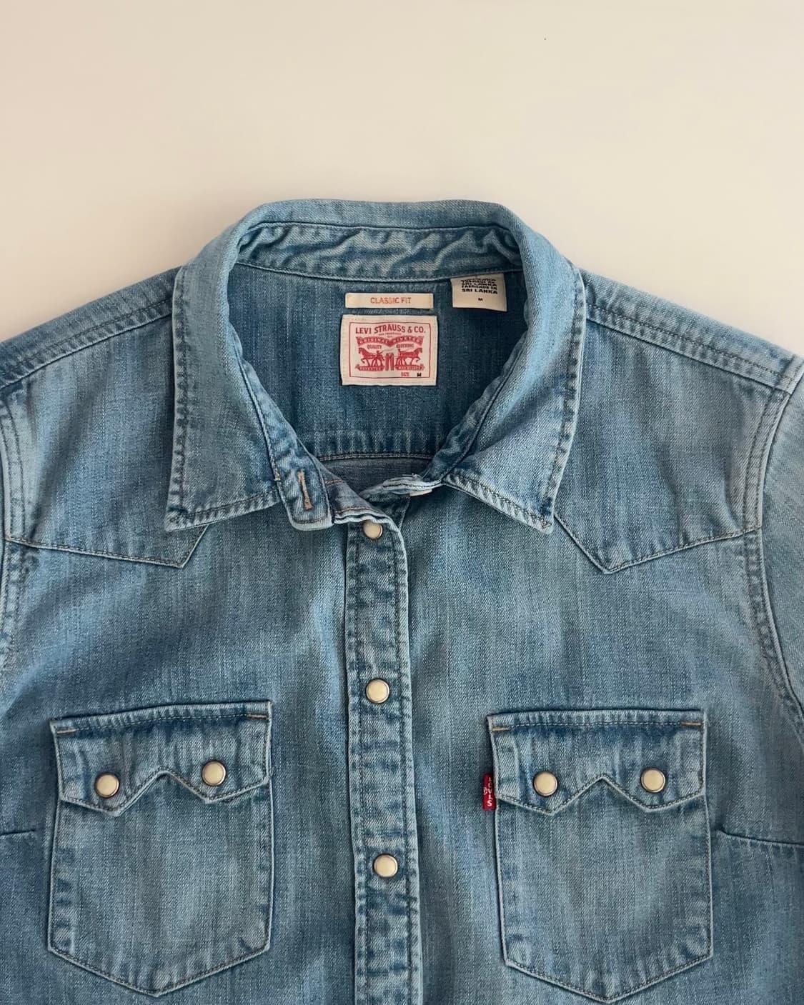 리바이스 여성 웨스턴 데님 셔츠 M 상품이미지4