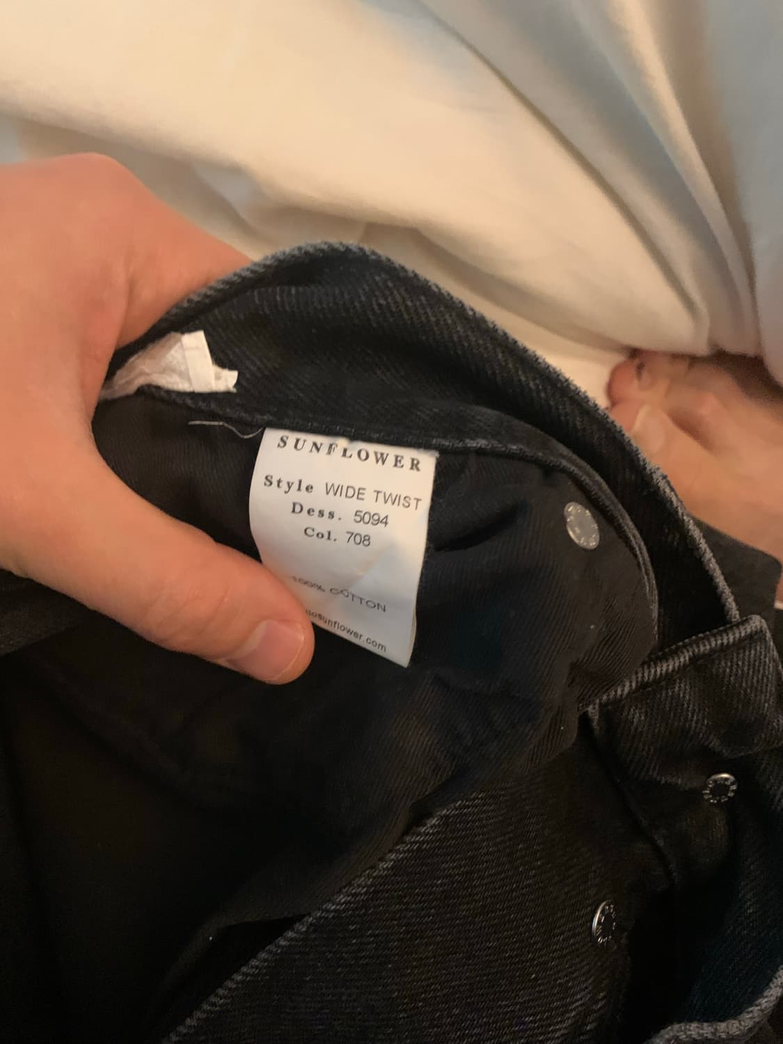 선플라워 와이드트위스트데님 32/32 상품이미지2