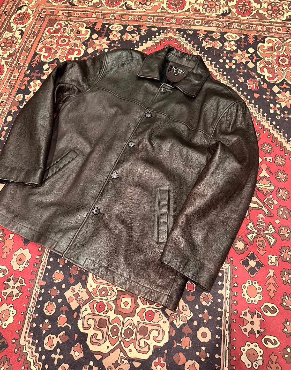 ( L-XL ) 가죽자켓 가죽카코트 가죽코트 레더자켓 워크웨어 아메카지 상품이미지2