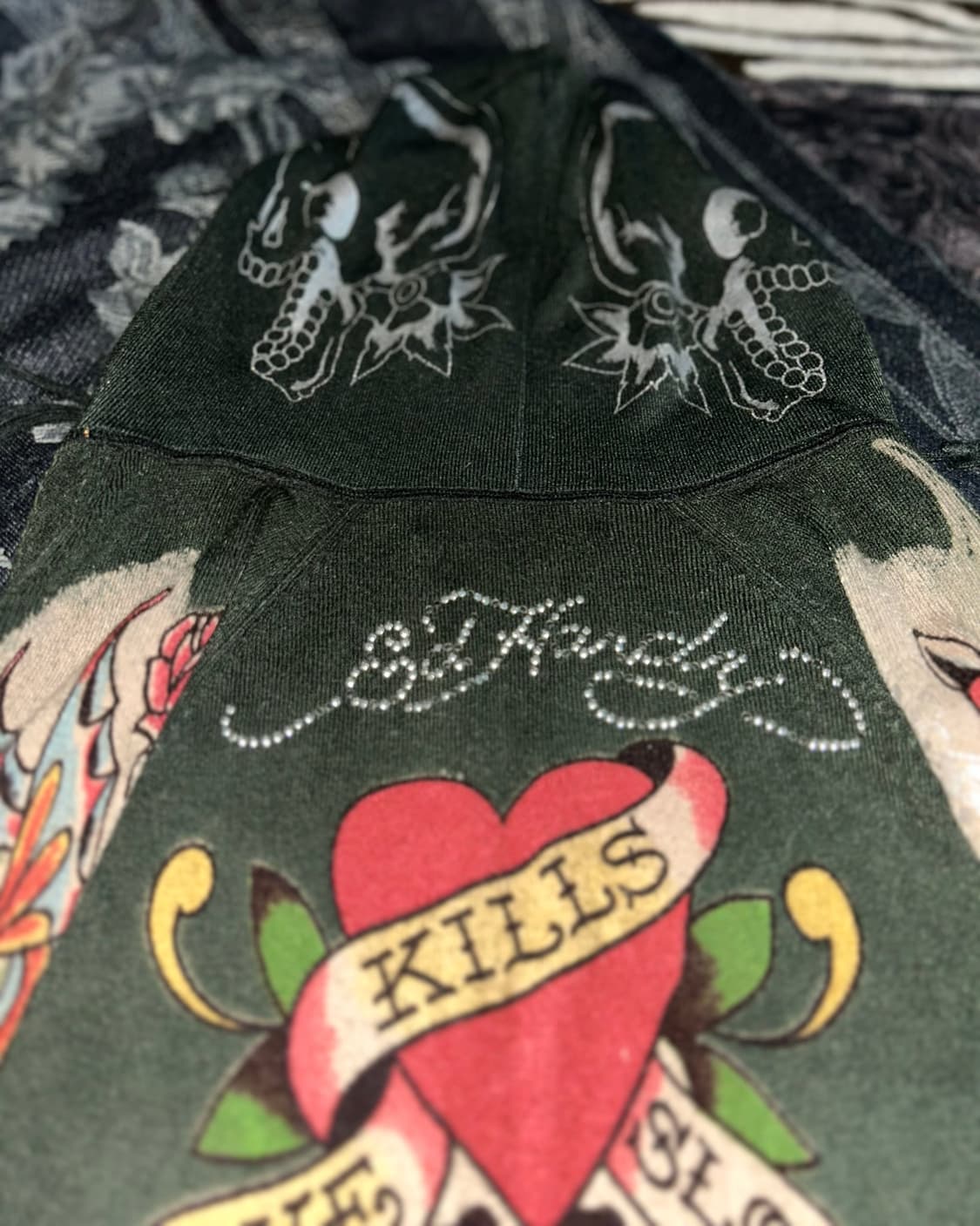 Ed Hardy skull oriental knit hoodie 상품이미지9