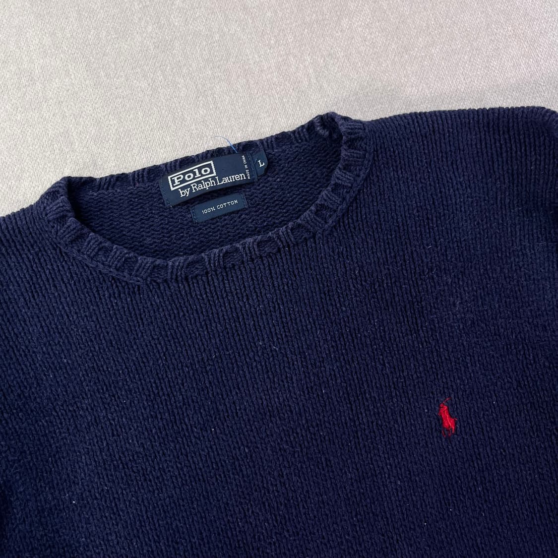 100 폴로랄프로렌 코튼 네이비 니트 상품이미지2