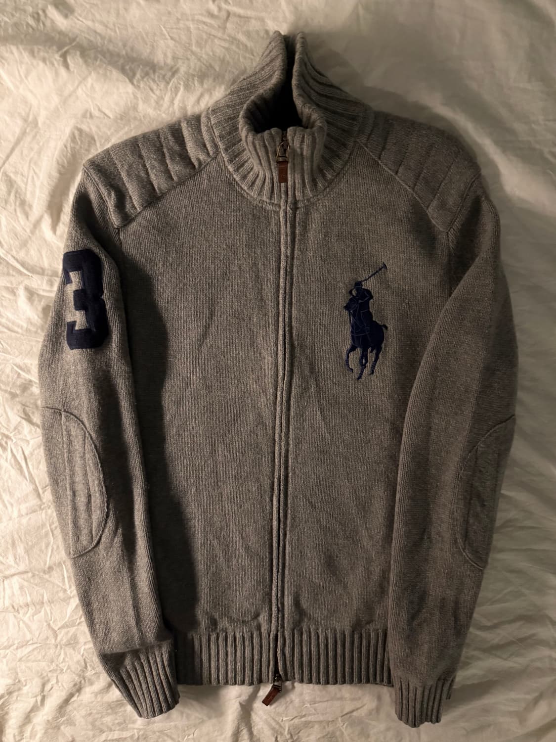 폴로 빅포니 니트집업 그레이 상품이미지3