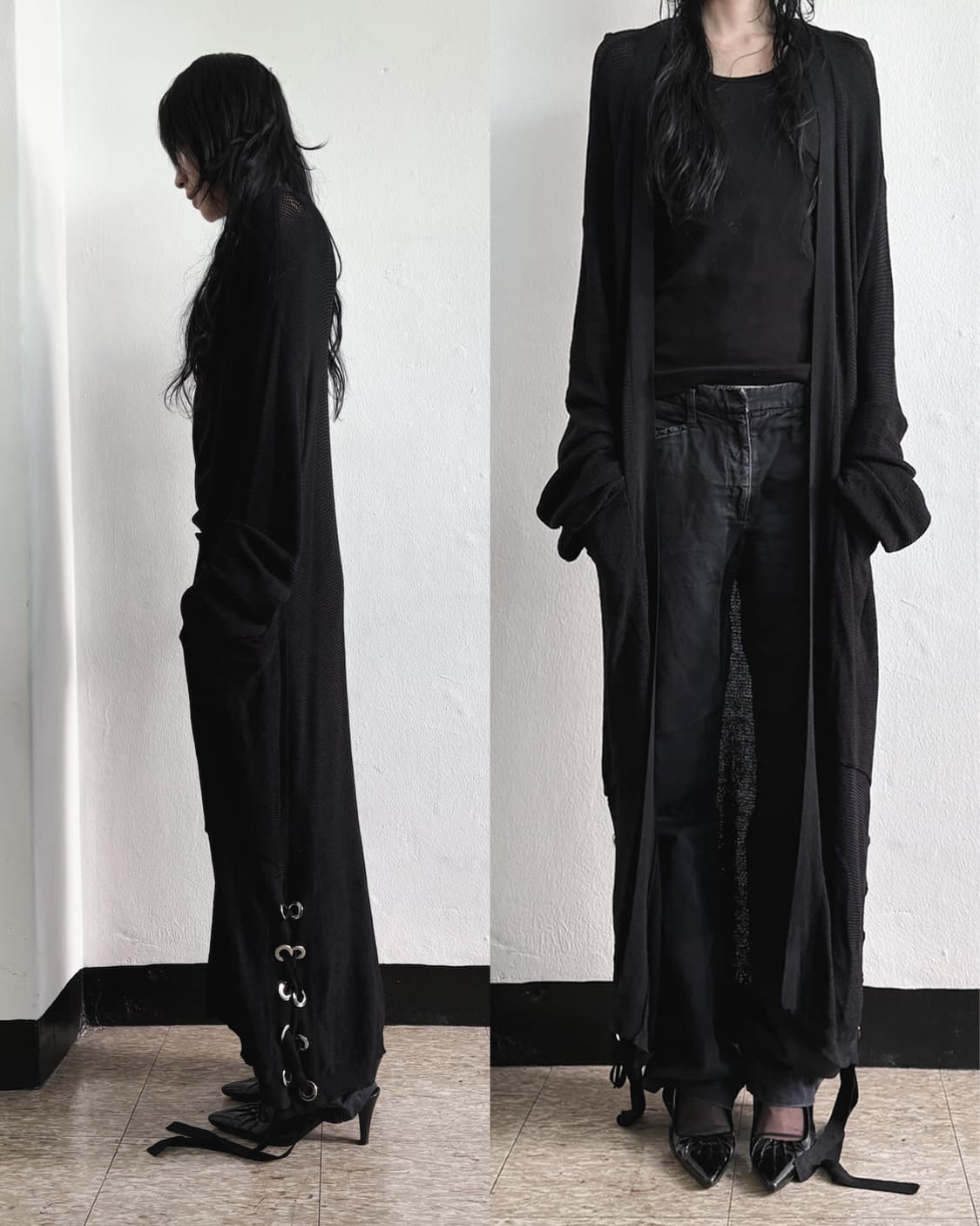 nildue / nilun tokyo 고딕 아방가르드 롱가디건 상품이미지2