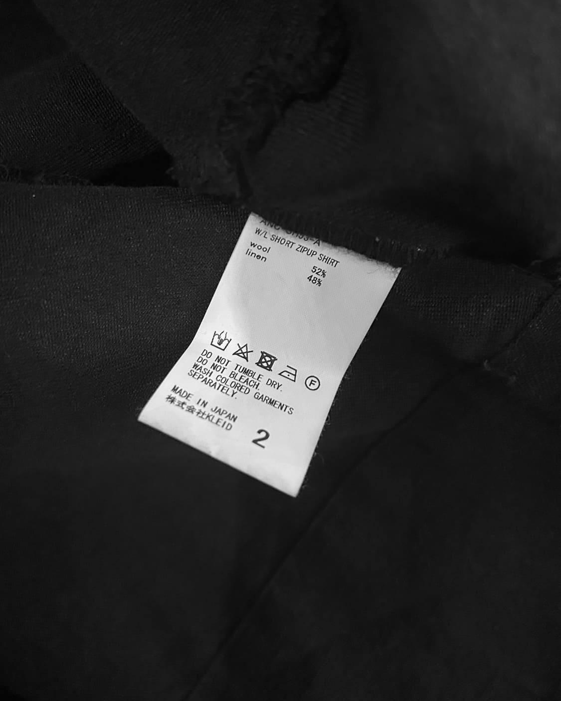 Ancellem 안셀름 울 린넨 숏 셔츠 자켓 - Black Size 2 상품이미지10