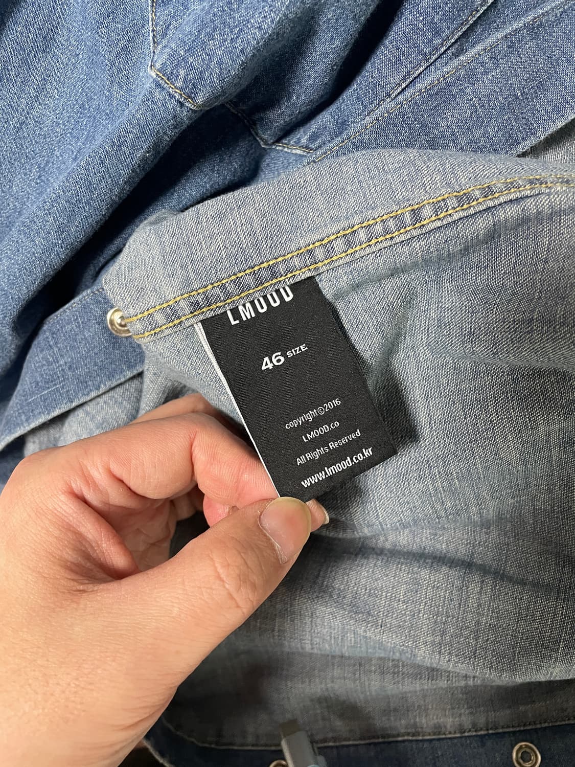 LMood 데님 셔츠 46사이즈 상품이미지3