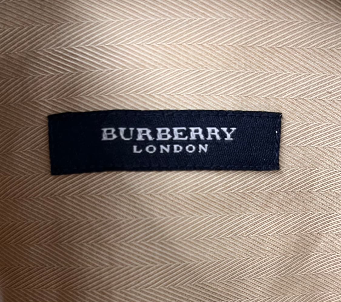 버버리 런던 베이지 헤링본 셔츠 상품이미지5