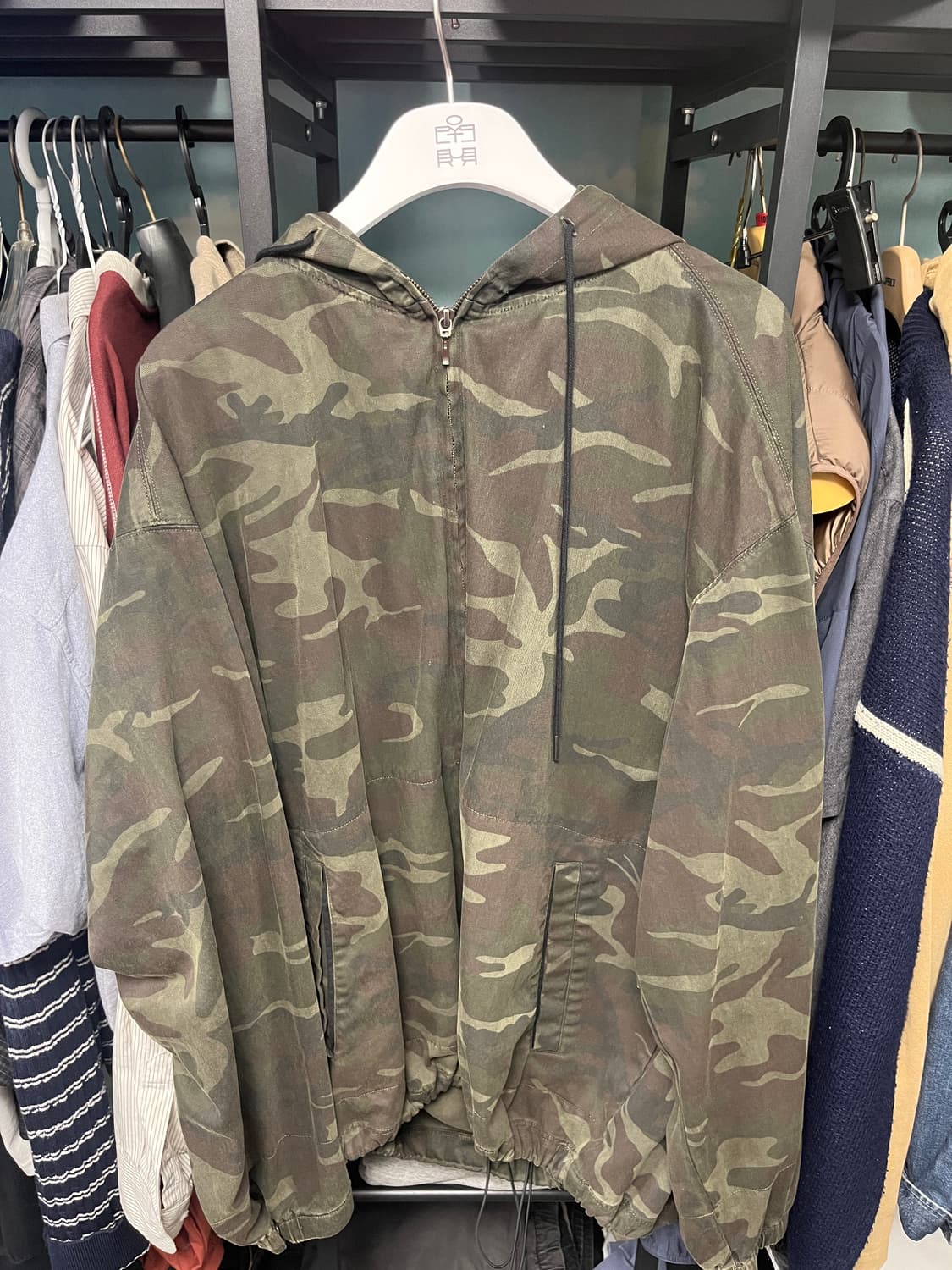 폴리테루 카모 후드집업 4size 상품이미지3