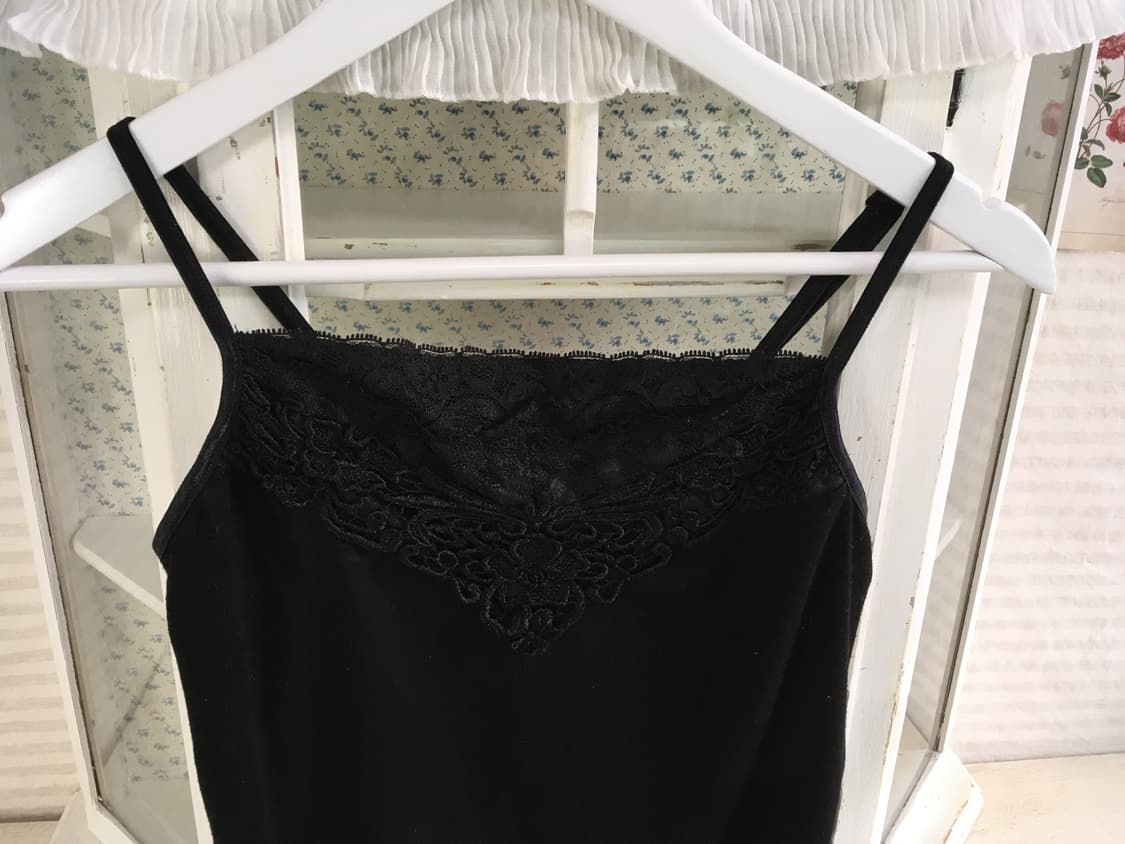 Set)아가일 니트 + 레이스 나시 상품이미지7