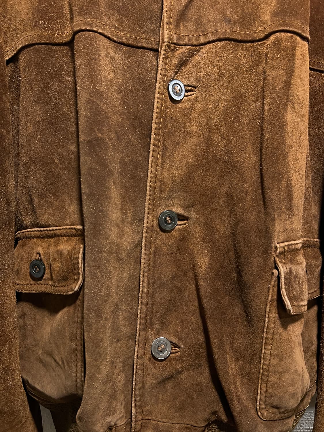 [M]90's 유로 빈티지 리얼 스웨이드 TYPE A-1 플라이트 자켓 상품이미지3