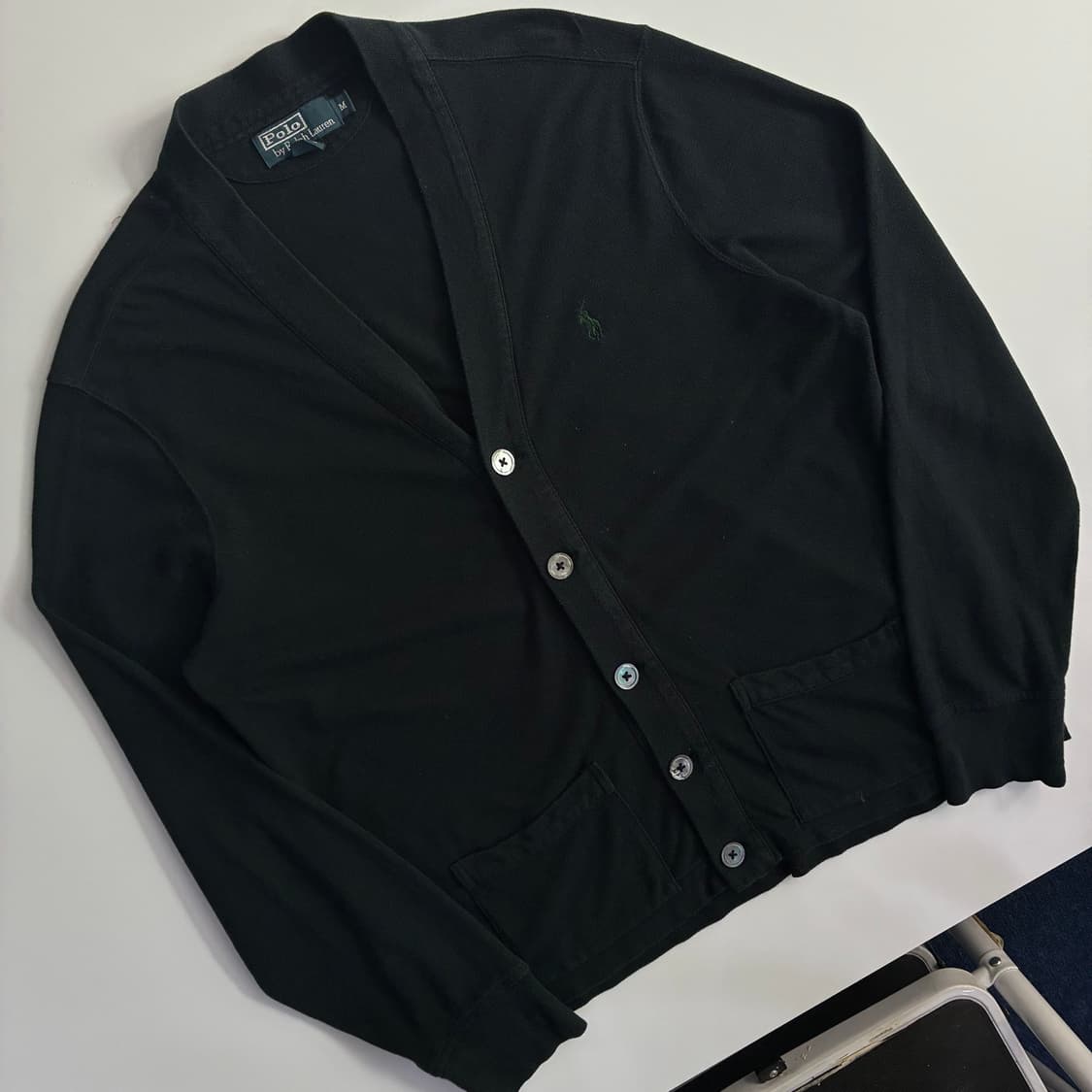 Polo 폴로 랄프로렌 블랙 그린포니 코튼 업버튼 가디건 상품이미지2