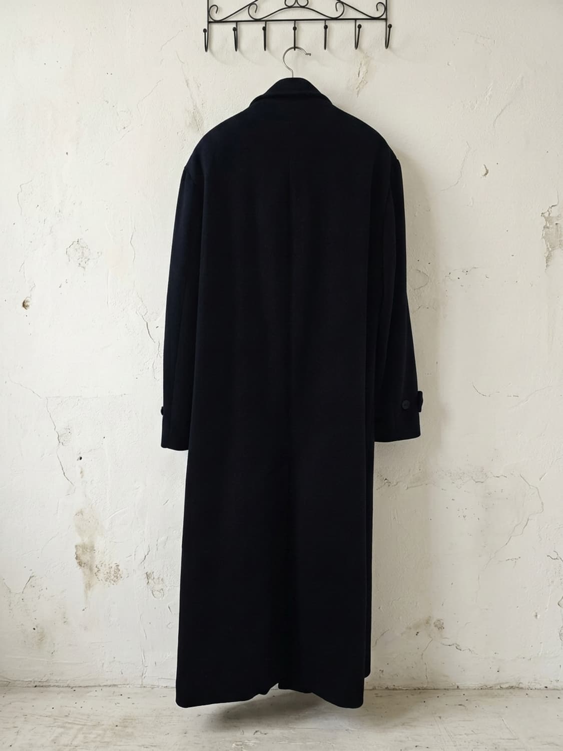 레노마 블랙 남성 모직 롱코트 100 상품이미지2