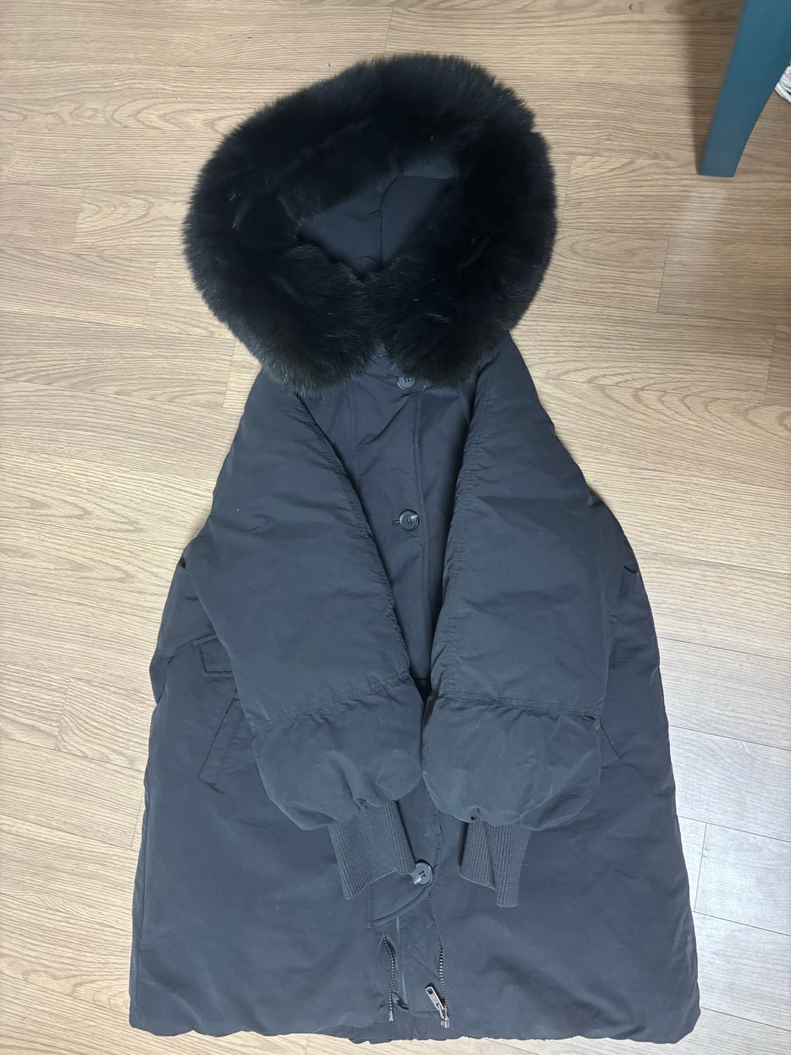 상태최상 지컷 빅사가퍼 야상 롱패딩 55(오버핏 66충분히) 상품이미지1