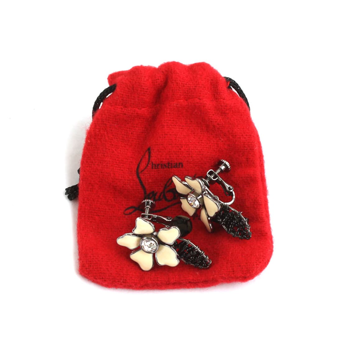 지방시 베이지 플라워 조임형 귀걸이 상품이미지4