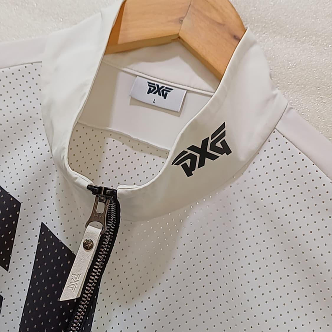 매장판 PXG 골프 메쉬 바람막이 조끼 남성 L 흰색 거의새것 사랑봉봉 상품이미지4