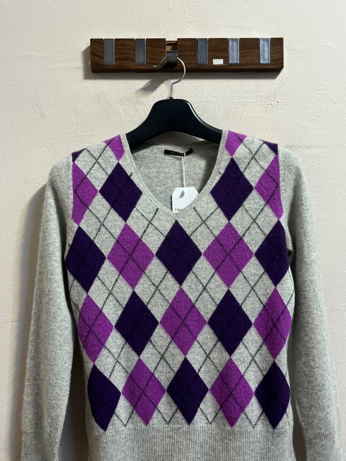 캐시미어 니트 아가일 패턴 니트 상품이미지2