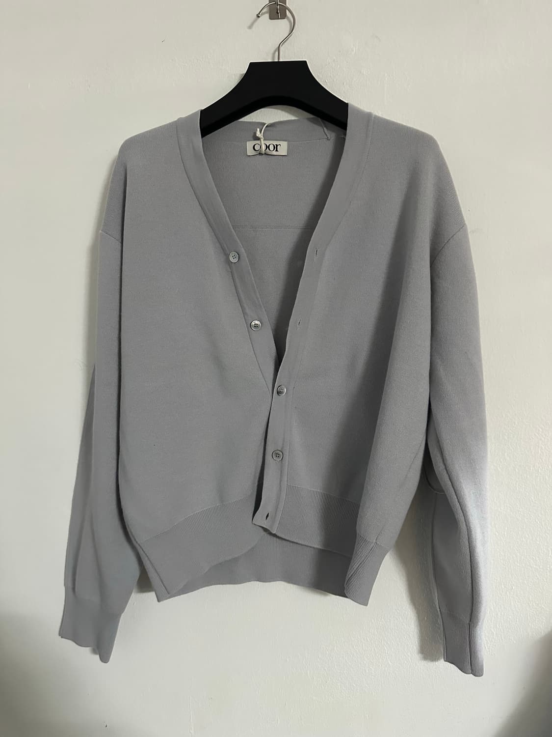 coor 쿠어 니트 가디건 그레이 M 새상품 상품이미지1