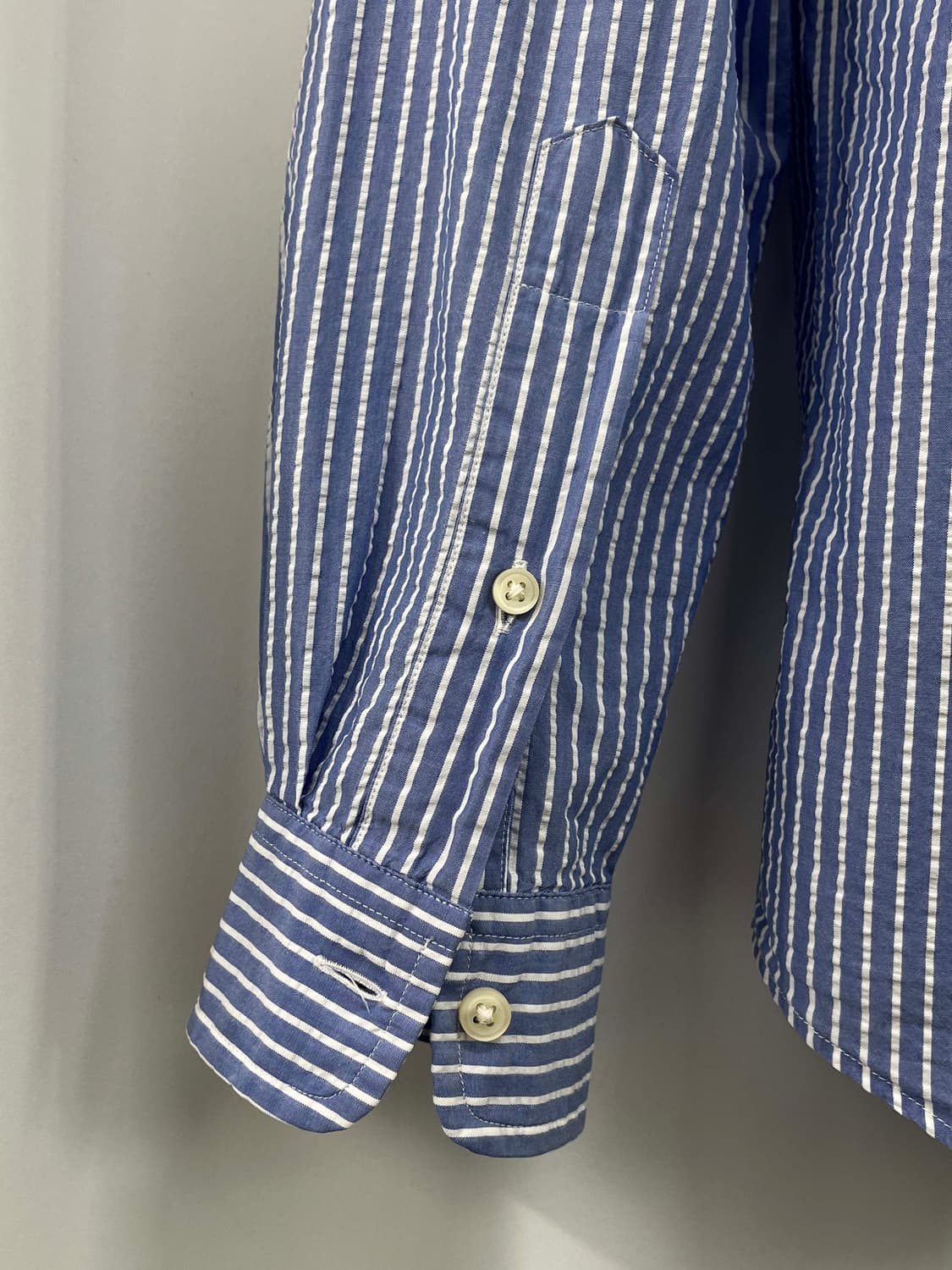 폴로 랄프로렌 스카이블루 시어서커 써머 버튼다운 셔츠 상품이미지8